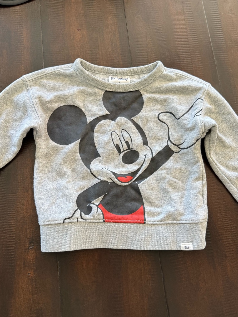 baby GAP x Disney Gray Mickey Mouse Sweatshirt 2 years toddler